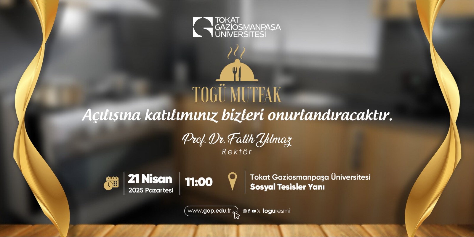 TOGÜ Mutfak Açılıyor: Üniversitede Yeni Bir Sosyal Alan Hayata Geçiyor