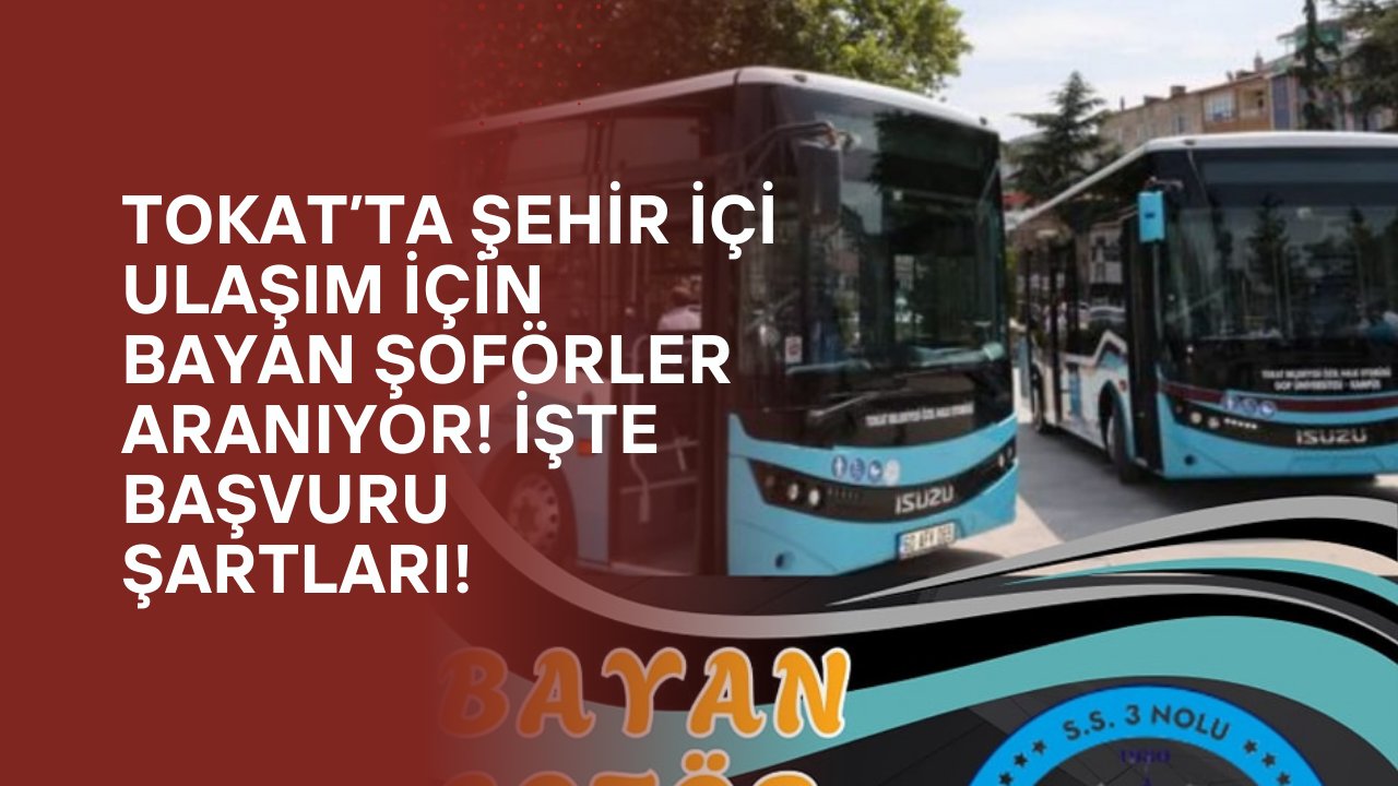 Tokat’ta Şehir İçi Ulaşım İçin Bayan Şoförler Aranıyor! İşte Başvuru Şartları!