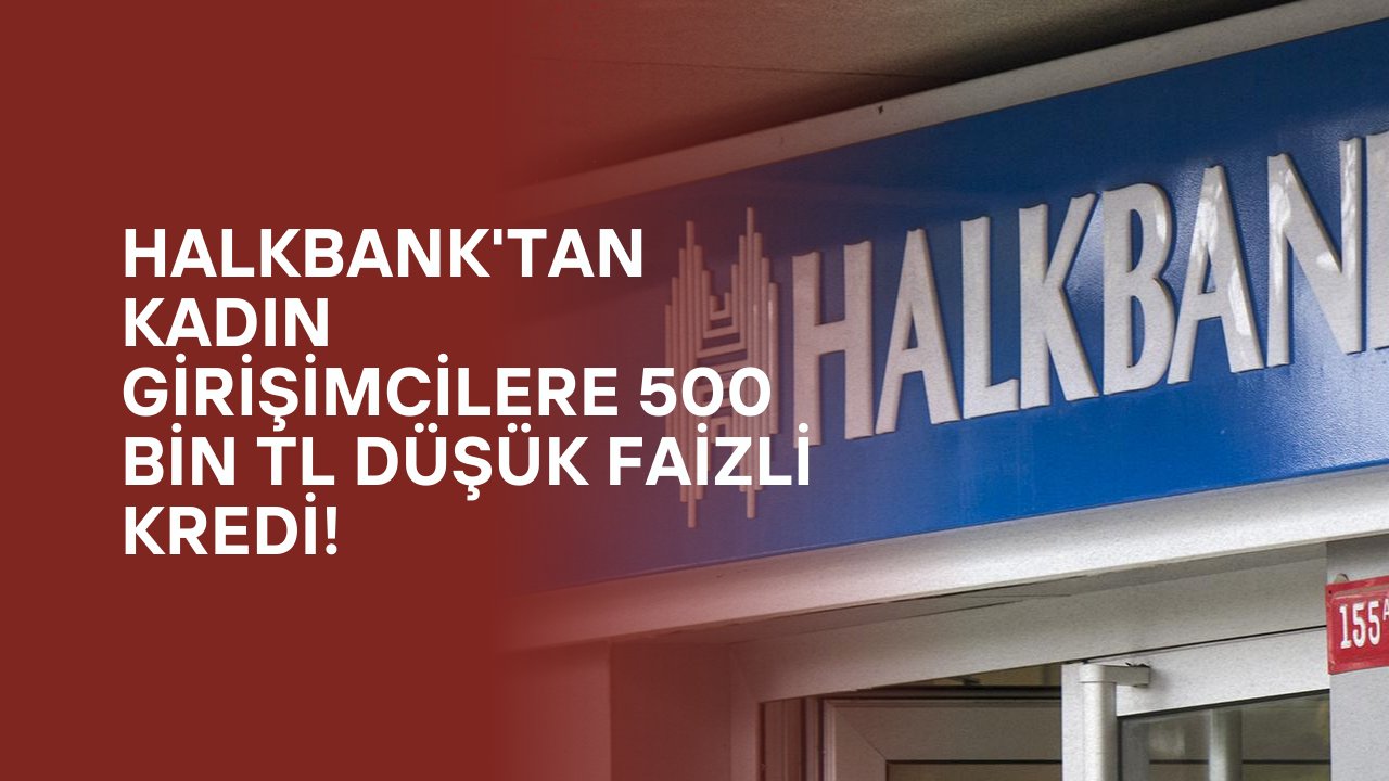 Halkbank'tan Kadın Girişimcilere 500 Bin TL Düşük Faizli Kredi!