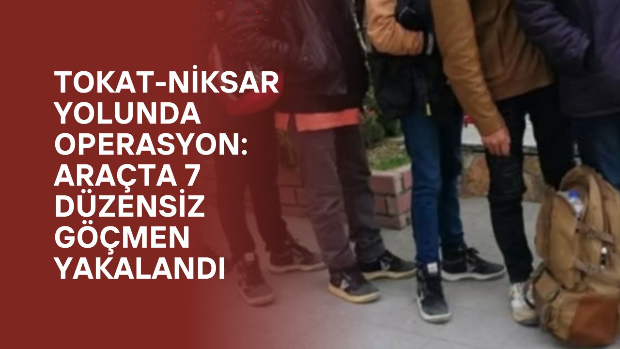 Tokat-Niksar Yolunda Operasyon: Araçta 7 Düzensiz Göçmen Yakalandı