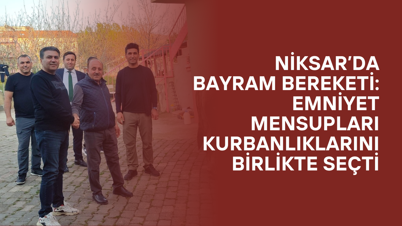 Niksar’da Bayram Bereketi: Emniyet Mensupları Kurbanlıklarını Birlikte Seçti