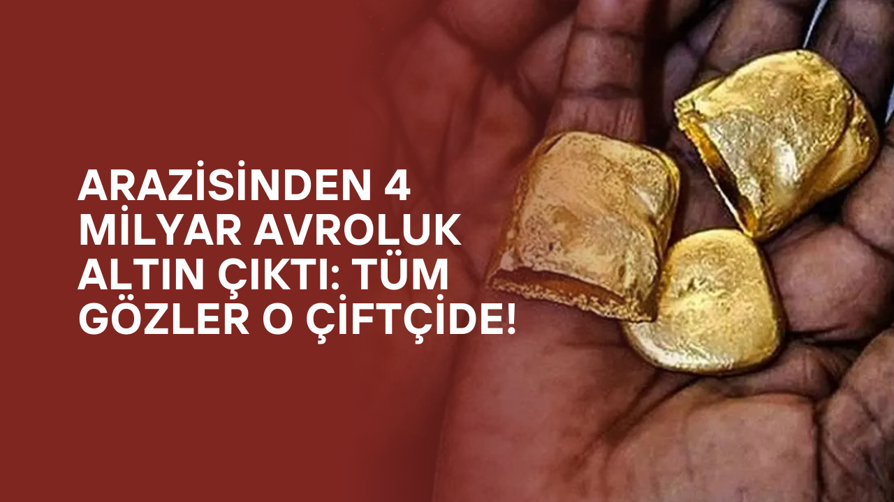 Arazisinden 4 Milyar Avroluk Altın Çıktı: Tüm Gözler O Çiftçide!
