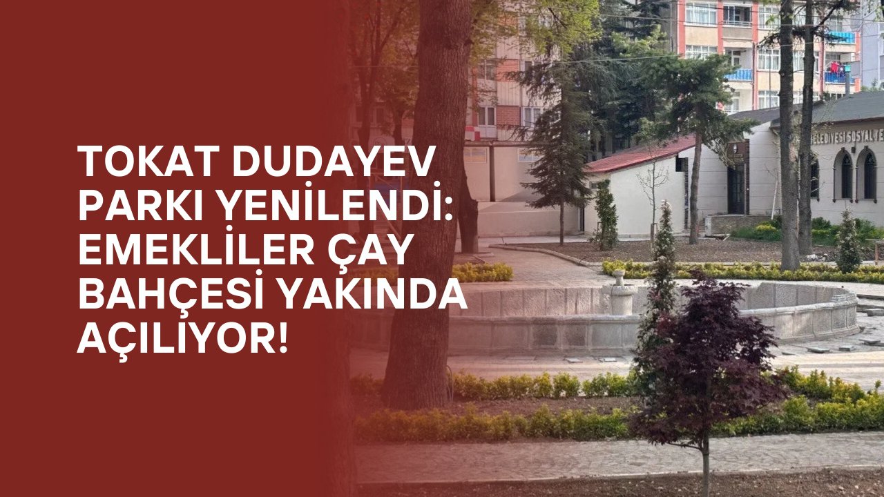 Tokat Dudayev Parkı Yenilendi: Emekliler Çay Bahçesi Yakında Açılıyor!